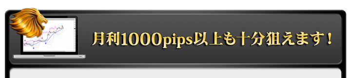 月利1000pips以上も十分狙えます！