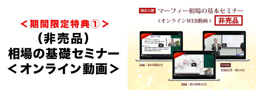 <期間限定特典①>(非売品)相場の基礎セミナー<オンライン動画>