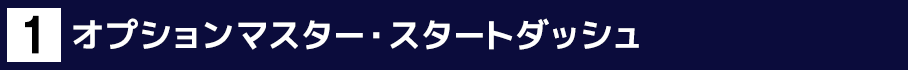 1 オプションマスター・スタートダッシュ