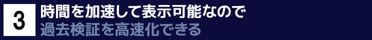 ３．時間を加速して表示可能